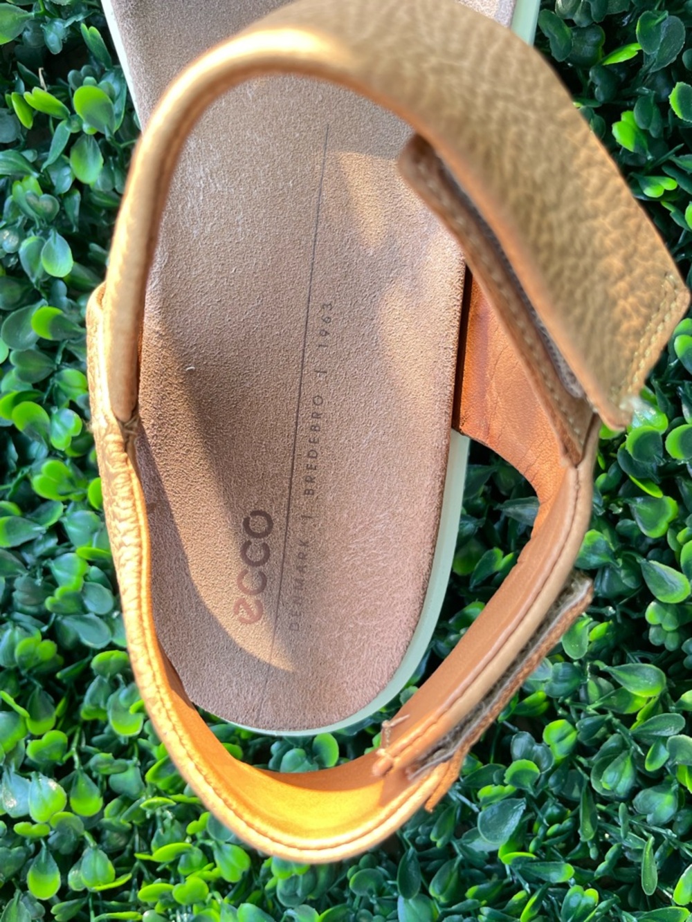 Ecco women’s Cognac Brown Hook-and-Loop Sandals - Picture 6 of 9